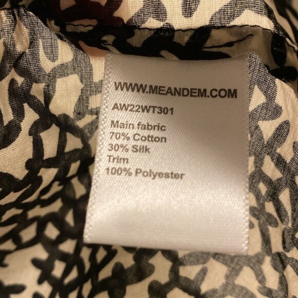 ME+EM Silk/Cotton Abstract Print Blouse - Picture 6 of 13